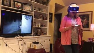 Mom mistakes PlayStation VR for real life [upl. by Stilu]