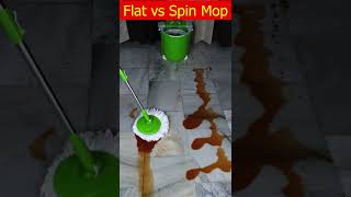 Flat Mop vs Spin Mop Mop Cleaning Uses FlatMop SpinMop 2in1mop multimopheads shorts [upl. by Winther588]