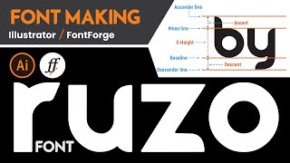 ✅ How to Make a Custom Font Design in Illustrator and FontForge Tutorial [upl. by Shlomo471]