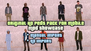 GTA SA Android Original HD Peds Pack Mod Showcase [upl. by Rma]