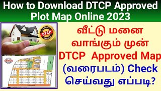 How to download DTCP Approved Plot Map online Tamilnadu 2023  CMDA approval  Gen Infopedia [upl. by Nolek567]