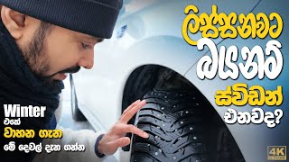 හිම දියවෙනවත් එක්කම මේවා පරිස්සමින් කරන්න Popular tips to drive carefully in Sweden Winter Sinhala [upl. by Nilat]