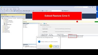 Solved SQL Server Error 5 Access is denied RestoreContainerValidateTargetForCreation [upl. by Shoshana]