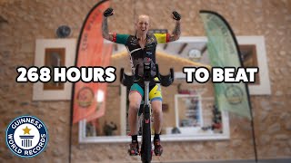 Longest time on an exercise bike  Guinness World Records [upl. by Annoiek]