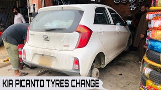 DUNLOP SP TOURING R1 16565R14 Kia PICANTO TYRES CHANGE PRICES IN KARACHI  MADE IN INDONESIA 🇮🇩 [upl. by Anehsuc]