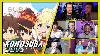 KONOSUBA OPENING 2  REACTION MASHUP😱 [upl. by Garceau]