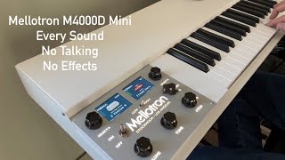 All the Sounds of the Mellotron M4000D Mini No Talking No Effects [upl. by Reffinnej553]