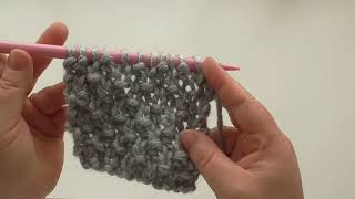 Learn to Knit  Double Moss Stitch UK [upl. by Patton]