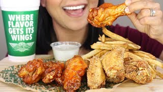 ASMR WINGSTOP Lemon Pepper and Ancho Honey Glazed WINGS Eating Sounds NO TALKING [upl. by Sparhawk631]