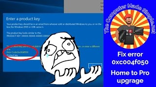 How to fix error 0xc004f050  Win 10 Home to Pro  QUICK TIPS [upl. by Margreta]