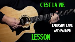 how to play quotCest La Viequot on guitar by Emerson Lake amp Palmer  acoustic guitar lesson tutorial [upl. by Plossl]