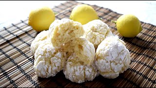 BISCOTTI MORBIDI AL LIMONE  Lemon Crinkle Cookies [upl. by Clementina]