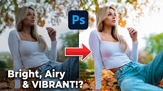 Photo Editing Tutorial Bright Airy amp VIBRANT ColorGrade In Photoshop [upl. by Edie]