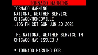 An EAS Timeline of the June 20th Naperville tornado [upl. by Petracca517]