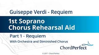 Verdis Requiem Part 1  Requiem  1st Soprano Chorus Rehearsal Aid [upl. by Euton]