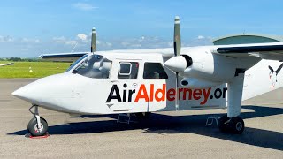 The UKs Newest Airline  Air Alderney BN2B Islander Flight  Tour Of Britten Norman Hangars [upl. by Linus]