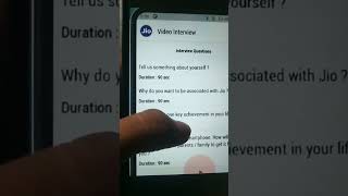 jio careers interview questions and answers [upl. by Rouvin]