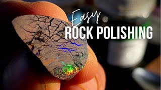 Polishing Rocks By Hand [upl. by Atneciv]