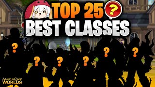 Top 25 Best AQW Classes Voted by the Community [upl. by Bricker]