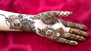 Very beautiful front hand mehndi design  easy mehndi design  mehndi ka design  mehndi design [upl. by Ycram]