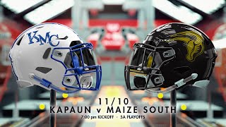 2023 5A State Football Playoffs Kapaun v Maize South [upl. by Abbotsun86]