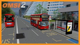 Omsi 2 London Pimlico map  ai route 44  Go Ahead London Wright Streetdeck Stealth [upl. by Lucais]