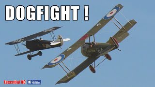 DOGFIGHT  LARGE SCALE RC WW1 SCOUTS and FIGHTERS [upl. by Nidnerb846]