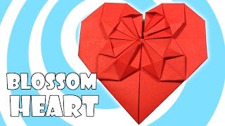 Origami Blossom Heart Tutorial [upl. by Dominga437]