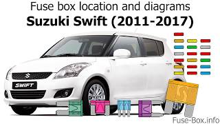 Fuse box location and diagrams Suzuki Swift 20112017 [upl. by Salguod]