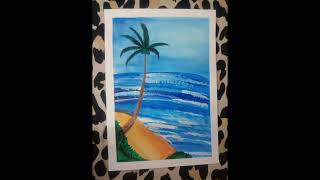 sea sea paintingwater colour paintingshortsshortsvideo [upl. by Power]