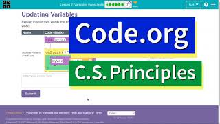 Codeorg Lesson 27 Variables Investigate  Tutorial with Answers  Unit 4 CS Principles [upl. by Gerbold137]