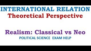 INTERNATIONAL RELATION REALISM CLASSICAL VS NEO [upl. by Ahseikal72]