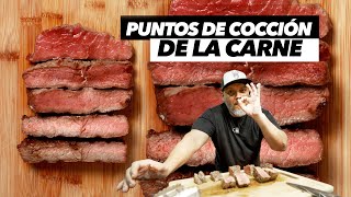 ¿Cuáles son los PUNTOS DE COCCION DE LA CARNEconoces los Términos de cocción de la carne  COCCION [upl. by Nosrac]