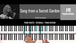 Song from a Secret Garden  Rolf Lovland Sheet Music  Piano Solo  Piano Cover  Tutorial [upl. by Gualterio]