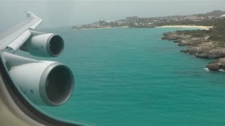 St Maarten KLM Boeing 747 onboard landing HD 1080p [upl. by Aner57]