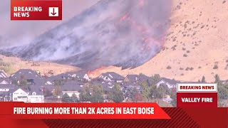 Valley Fire in Boise burning near homes residents urged to be ready to evacuate [upl. by Sitoiyanap]