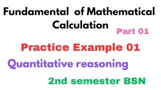 Fundamental of mathematical calculation  part 01 practice Exam 01  Quantitative reasoning [upl. by Dikmen]