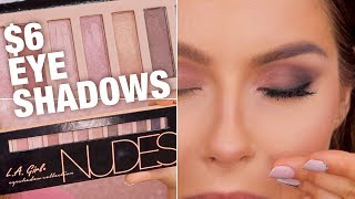 LA Girl 6 Nudes Eyeshadow Palette Review amp Tutorial [upl. by Lazaro]