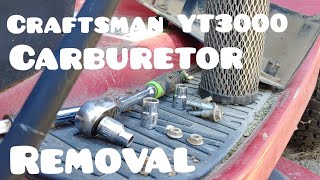 Craftsman YT3000 carb removal [upl. by Niko]