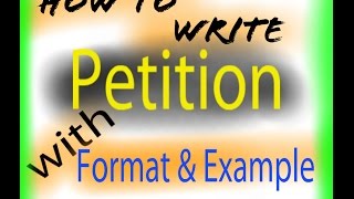 How to write PETITION [upl. by Ellesij]