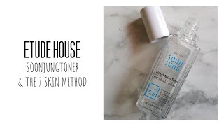 REVIEW Etude House Soon Jung pH 55 Relief Toner the 7 skin method 💧 sera [upl. by Bunow]