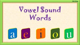 Vowel Sounds A E I O U  Learn Vowel Sound Words with Example  English Grammar  Kids Entry [upl. by Uella]