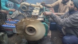 Cummins 6BT Turbo Diesel Engine Amazing Starting After Overhauling [upl. by Obocaj]