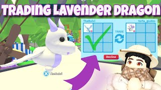 Trading Lavender Dragon In ADOPT ME  ROBLOX [upl. by Buiron761]