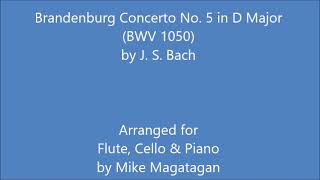 Brandenburg Concerto No 5 in D Major BWV 1050 for Flute Cello amp Piano [upl. by Leakim]