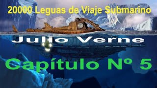 Julio Verne  20 mil leguas de viaje submarino  Capitulo 5 A la Aventura  Audio Libro [upl. by Luapnoj55]