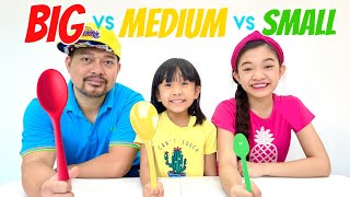 BIG VS MEDIUM VS SMALL SPOON CHALLENGE  KAYCEE amp RACHEL in WONDERLAND FAMILY [upl. by Chloe]