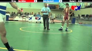 University Natls FS 70 kg Ian Miller vs Kyle Borshoff [upl. by Viki]