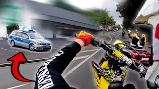 Riding around with police  DRZ 400 RAW [upl. by Jovi984]