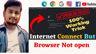 Solved Internet connected but browsers do not work  No Internet connection error solved 2021 [upl. by Milstone]